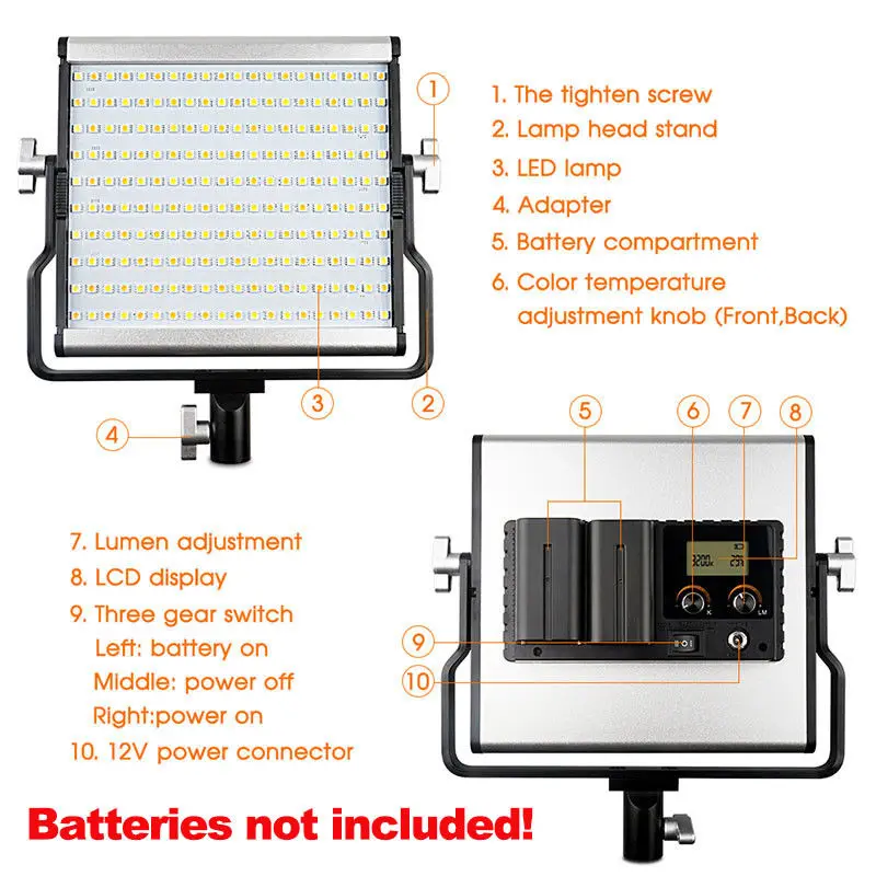 L4500 2 色 3200-5600 k 200 LED 1650LM U ブラケットパネルビデオ撮影ライト + バッグキットキヤノンニコンキヤノンニコンソニーペンタックス一眼レフカメラ