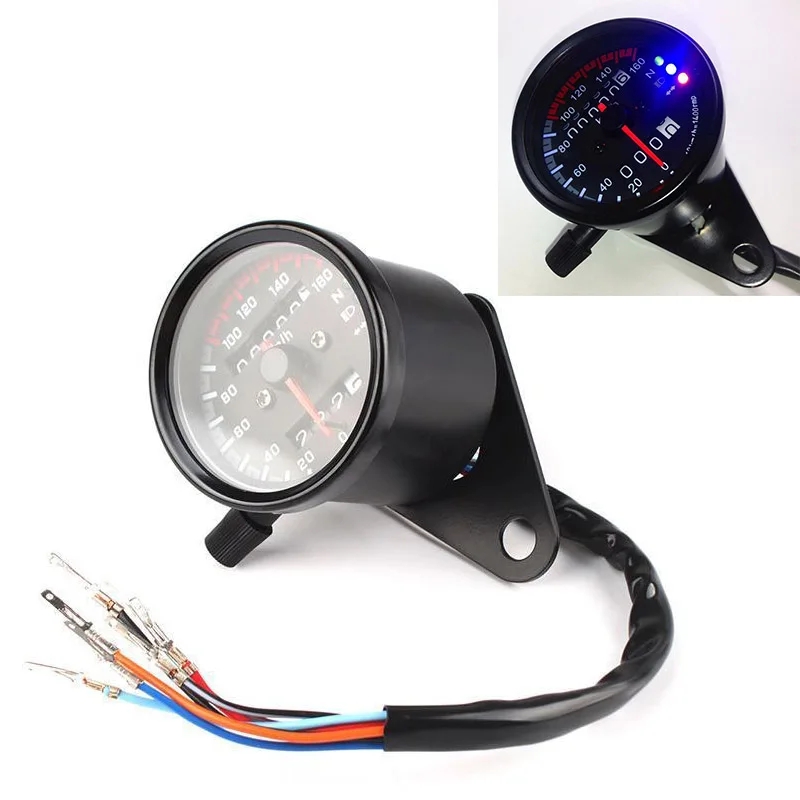 12v LED Signal Light Backlight Motorcycle Odometer Speedometer Gauge Meter Black