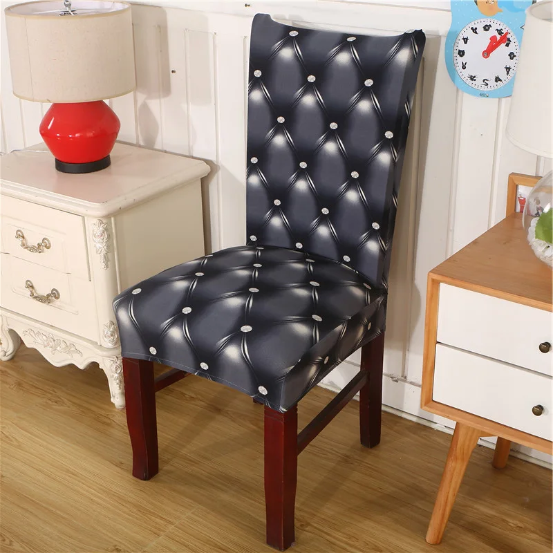 Black Spandex elastic wedding Chair Covers Anti-dirty housse de chaise office hotel chair cover seat