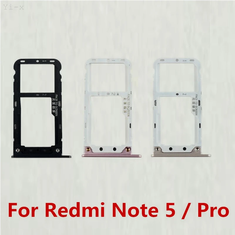 Soporte para tarjeta SIM, adaptador de ranura para tarjeta Micro SD para Xiaomi Redmi Note 5 / Note5 Pro, 50 unids/lote