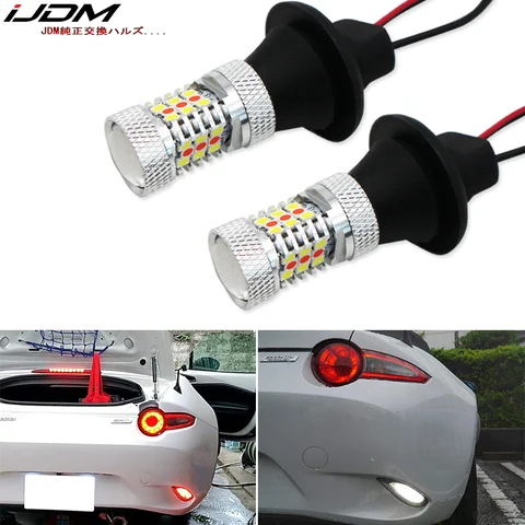 2 шт. 31-SMD белый/красный двухцветный 7440 T20 992A светодиодные сменные лампы для автомобильных резервных фонарей заднего противотуманных фар