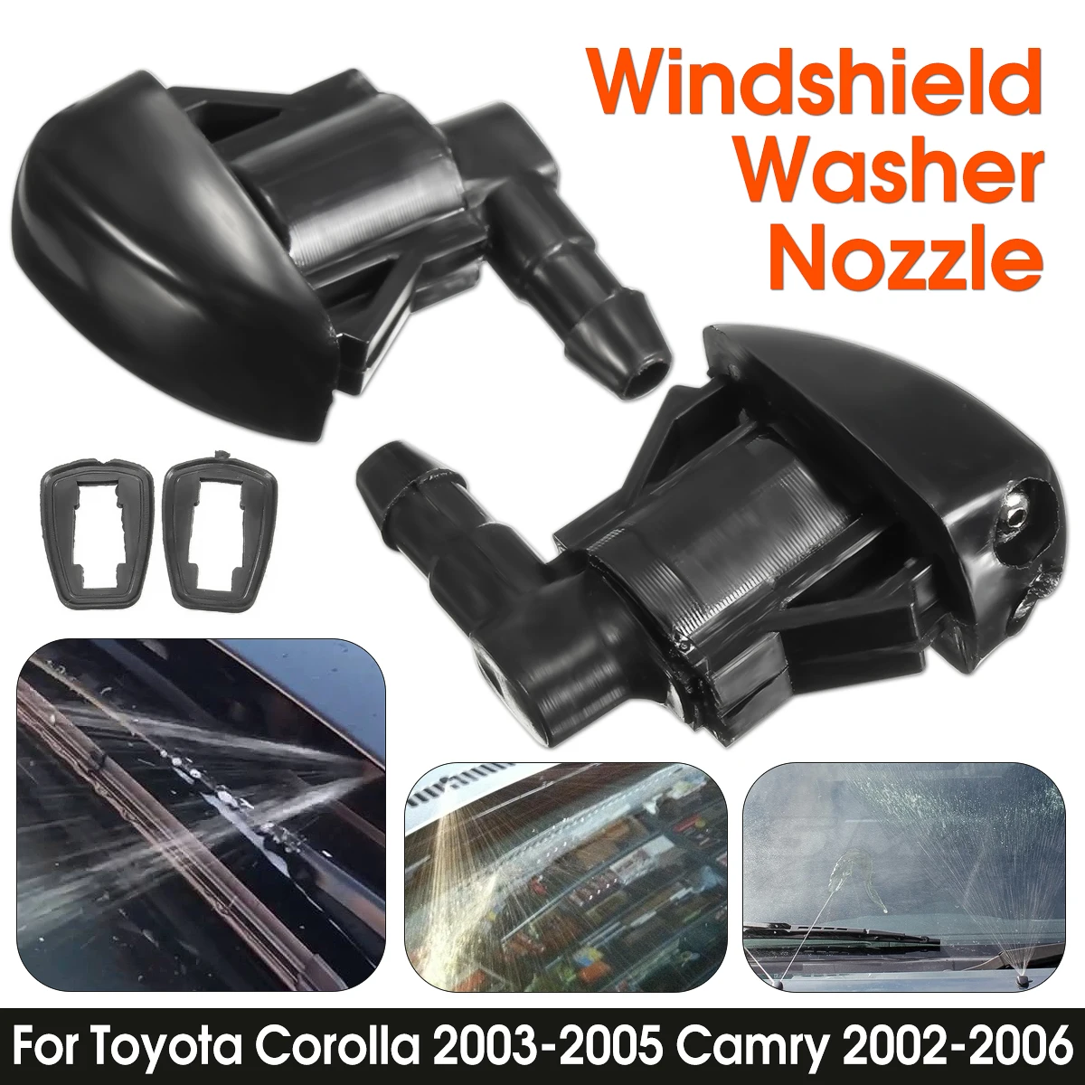 2Pcs 4PCS Of New Windshield Washer Nozzle Spray Jet For Toyota For Corolla For Camry 2003 2004 2005 2006