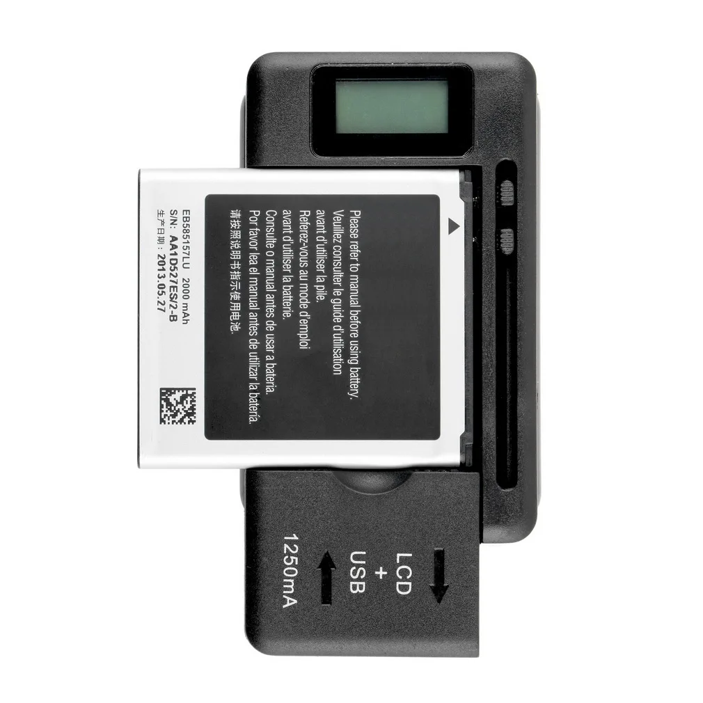 Schermo indicatore LCD per caricabatterie Mobile universale per telefoni cellulari con caricatore per porta USB per la maggior parte delle batterie agli ioni di litio