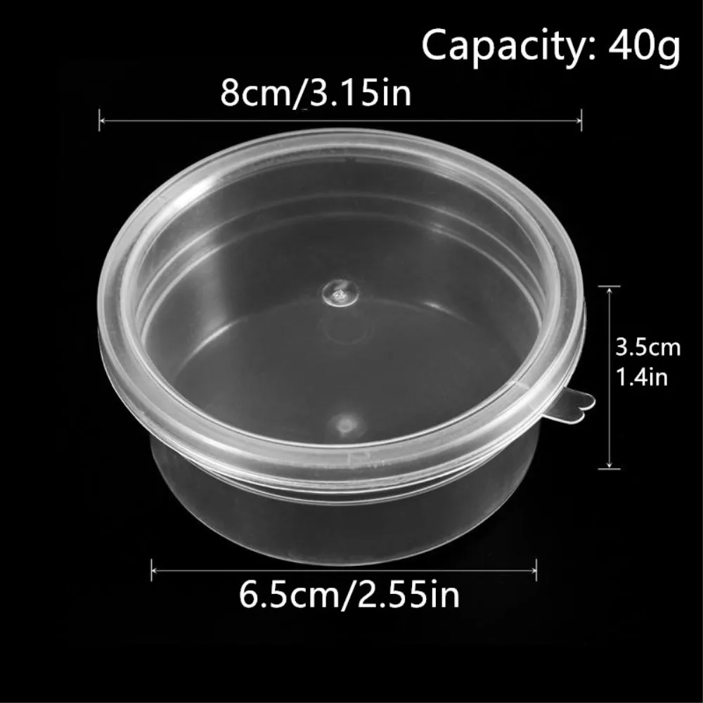 Top Quality Capacity 40g Slime Storage 5pcs Plastic Color Plasticine Clear Containers Glue Putty Foam Ball Storage Boxes