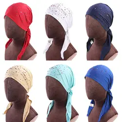 Cappelli femminili musulmani per le donne Foulard Stampa Turbante Chemioterapia Wrap Caps per le signore Ragazze Cancro Chemio Cappelli Cofano Femme Nuovo