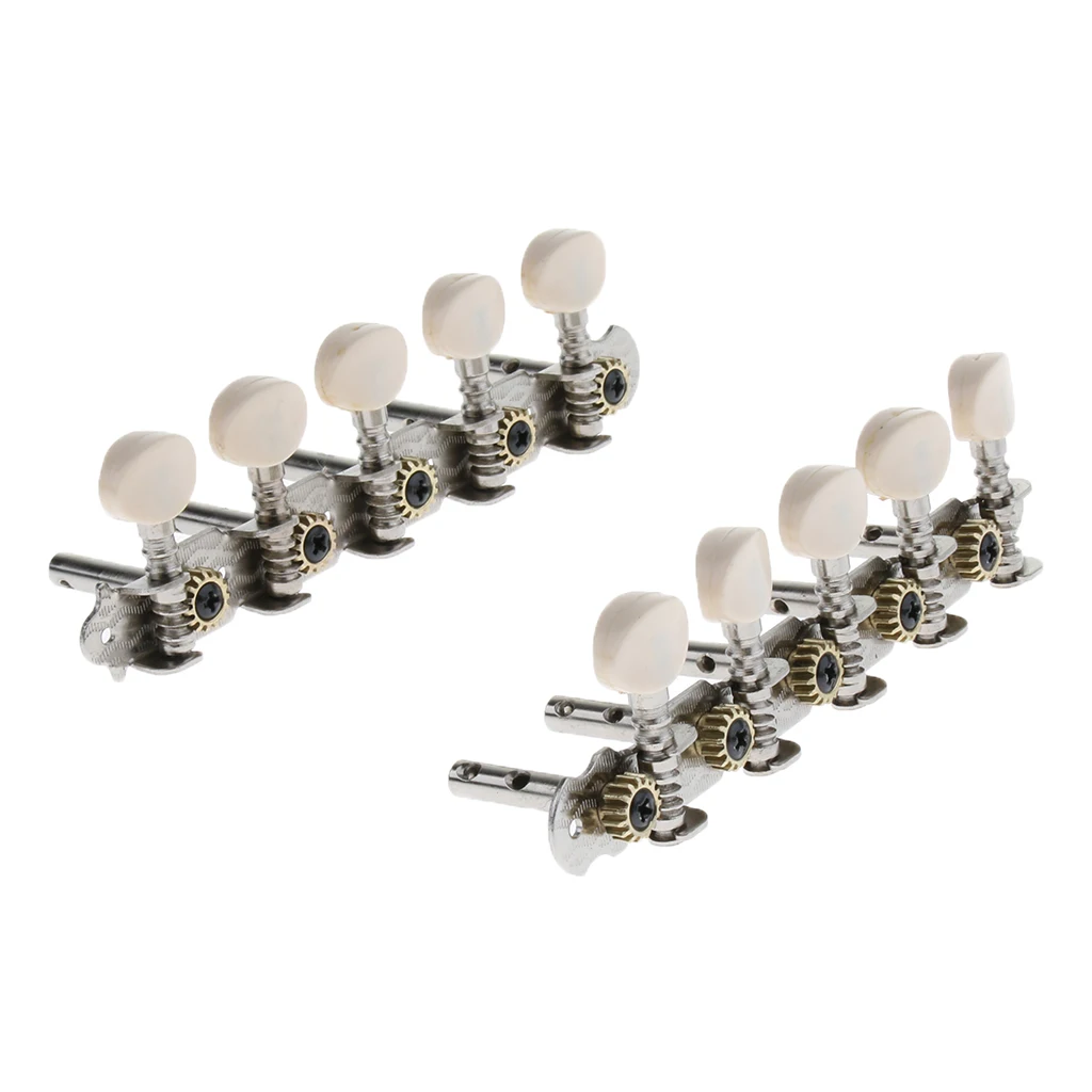 1 Set 5R5L Guitar Tuning Pegs Tuners Machine Heads for 10 String Electric Guitar Replacement Parts