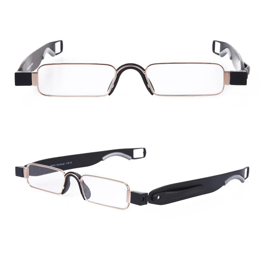 Portable 360 Degree Rotation Folding Reading Glasses Men Women Foldable Glass Presbyopic Glasses +1.0 to+4.0