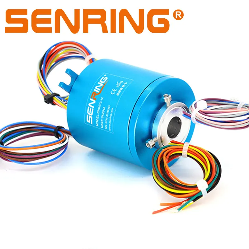 Juntas rotativas de anillo colector de alta velocidad, 5000RPM, 12 cables, transferencia de señales 5A para laboratorio y equipos de prueba de alta rotación