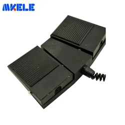 IMC Hot SPDT Nonslip Rubber Metal Industrial Momentary Electri Power Double Foot Pedal Switch Since Reset  Limit Controller