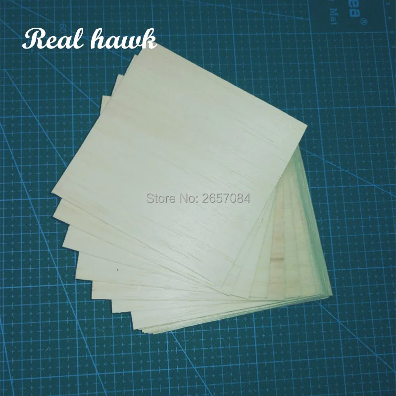 20pcs AAA+ Balsa Wood Sheet 100x100x1mm Model Balsa Wood Can be Used for Military RC plane Models etc Smooth DIY