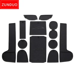 ZUNDUO for Mitsubishi ECLIPSE CROSS Anti-Slip Gate Slot Cup Pad Automotive Cup Holders Rubber Door Mat Non-Slip Mats Accessories