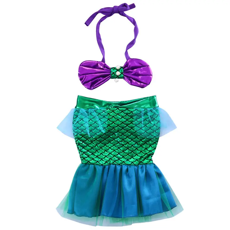 Emmababy Fashion Toddler Mermaid Girl Princess Dresses Comfort Party Cosplay Costume Girls Outfits Dropship