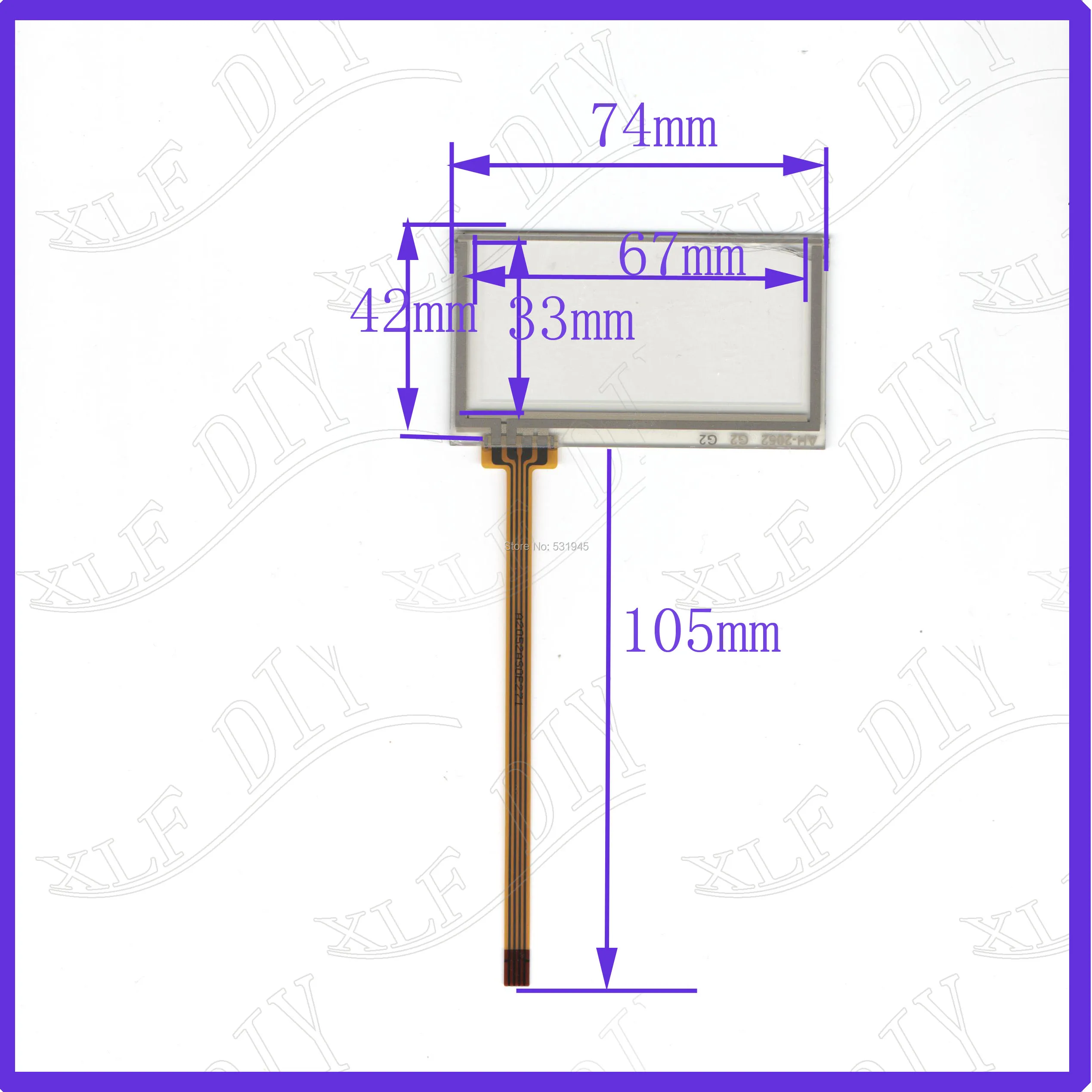 

ZhiYuSun 74*42mm 3inch touch screen 74mm*42mm resistance screen Digital general touch screen this is compatible