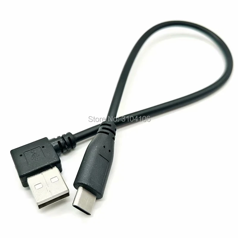 type-C to USB3.0 A male adapter cable type-A male to USB3.1 type-C 90 Degree Right&Left  Angled bent bending short cable 30cm