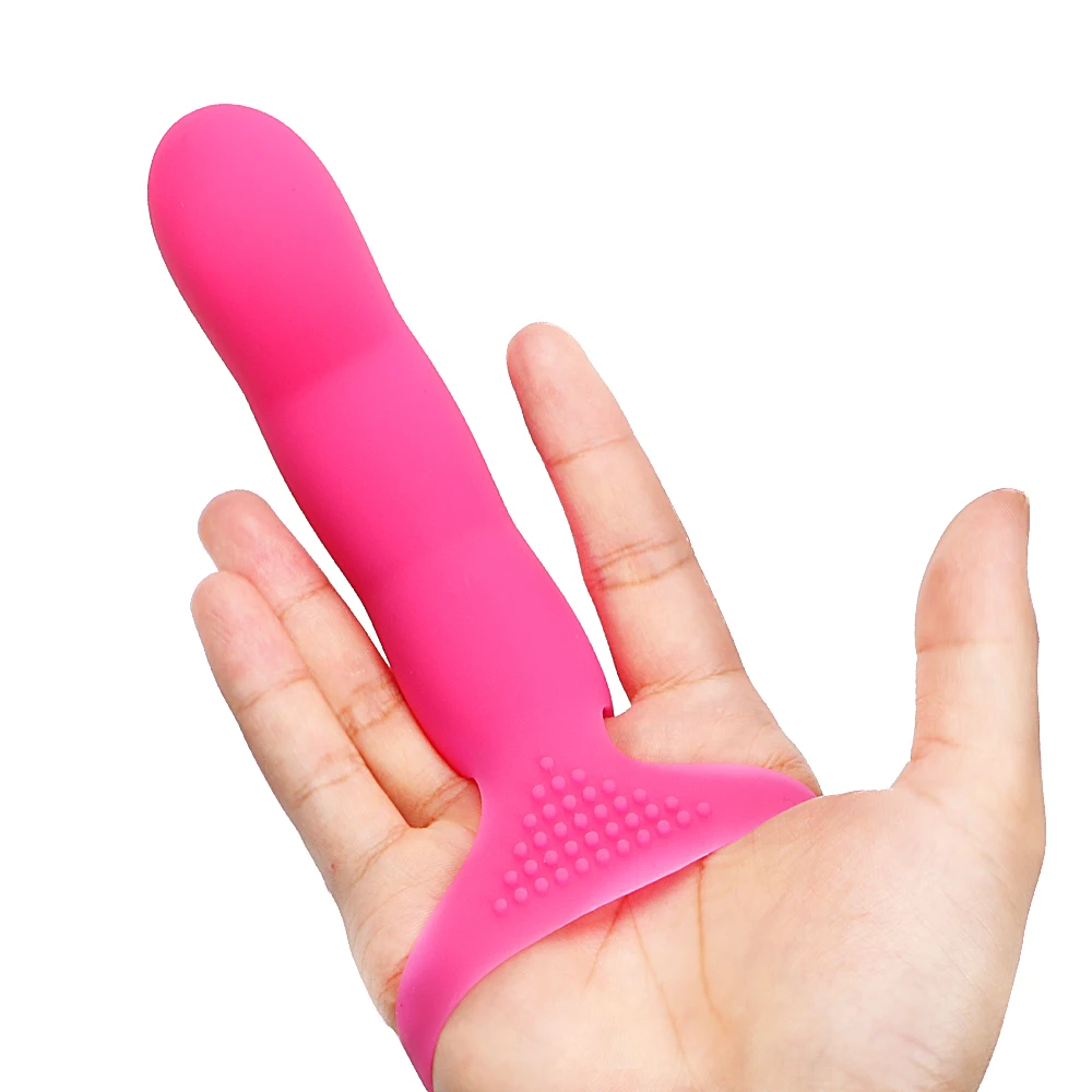 VATINE G-spot Strap On 7 Speeds Finger Vibrator Silicone Clitoris Stimulator Sex Toys for Women