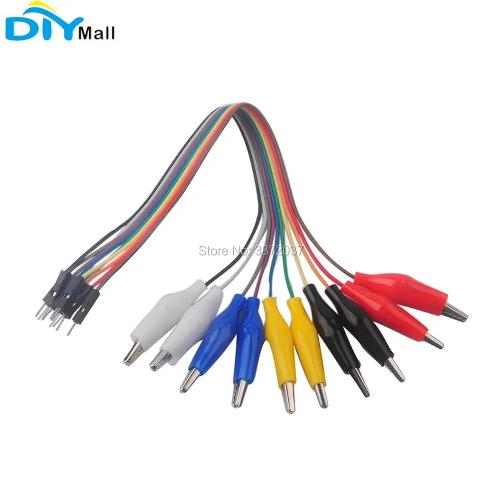 10pcs/set Clip Male Breadboard Jumper Wire Dupont Cable