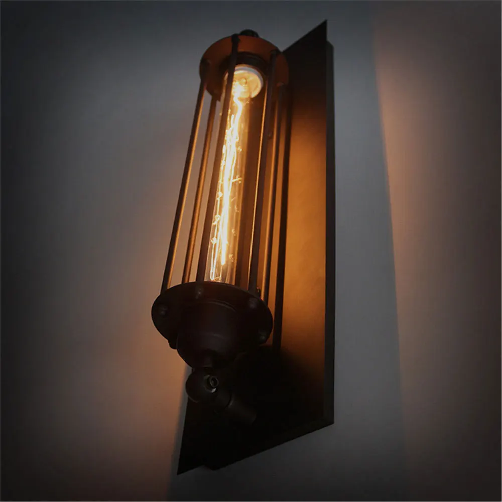 Loft American Industrial Wind Wall Lamp Retro Creative Wall Lamp Edison Bulb 40w E27 Bar Cafe Restaurant Bedside Wall Sconce