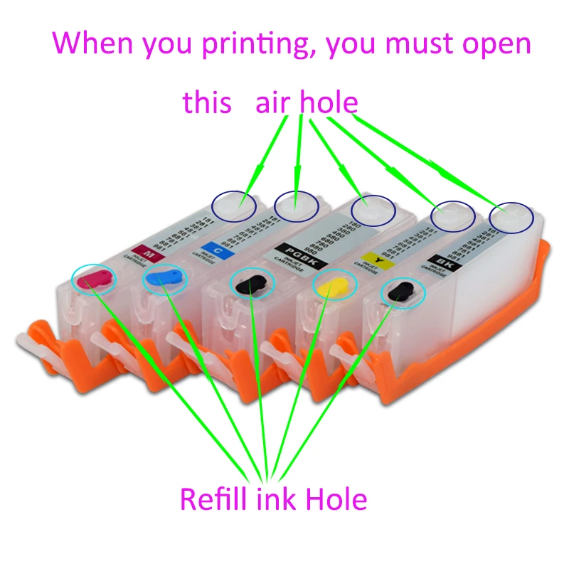 Ink Cartridge No Chip For Canon PGI-280 281 380 381 480 481 580 581 680 681 780 781 880 881 980 981 Series Cartridge