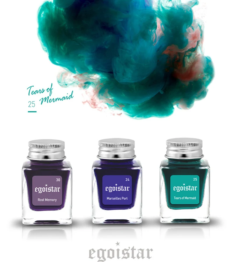 Korean Egoistar Non Carbon Color Ink , Fountain Pen Ink, Dip Pen Ink,30mL/bottle