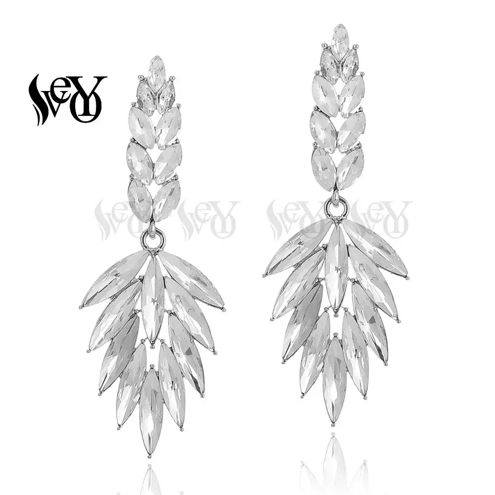 VEYO Trendy Drop Earrings Fashion Jewelry Ear shape Crystal Earrings for Women Gift