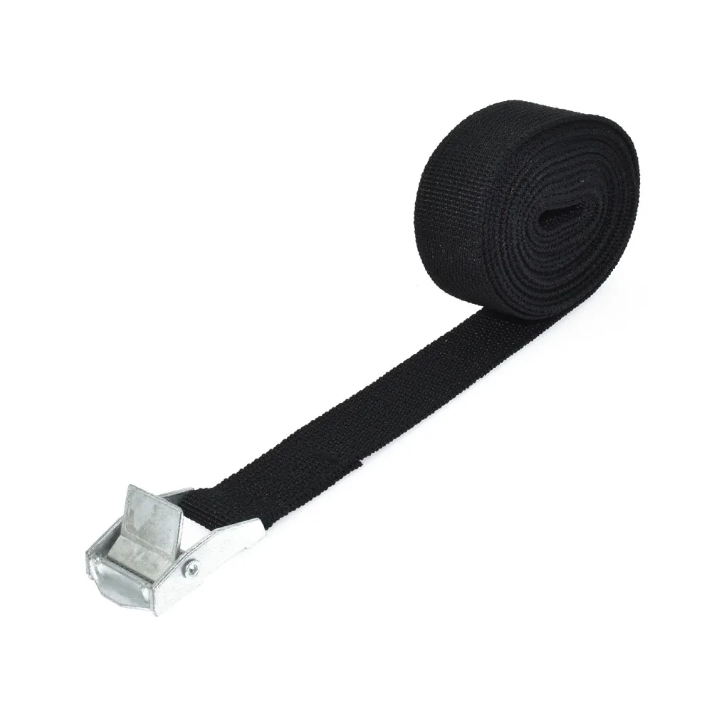 Car Luggage Bag Cargo Lashing Strap Zinc Alloy Zinc Nylon Car Tension Rope Tie Down Strap Strong Ratchet Belt Black