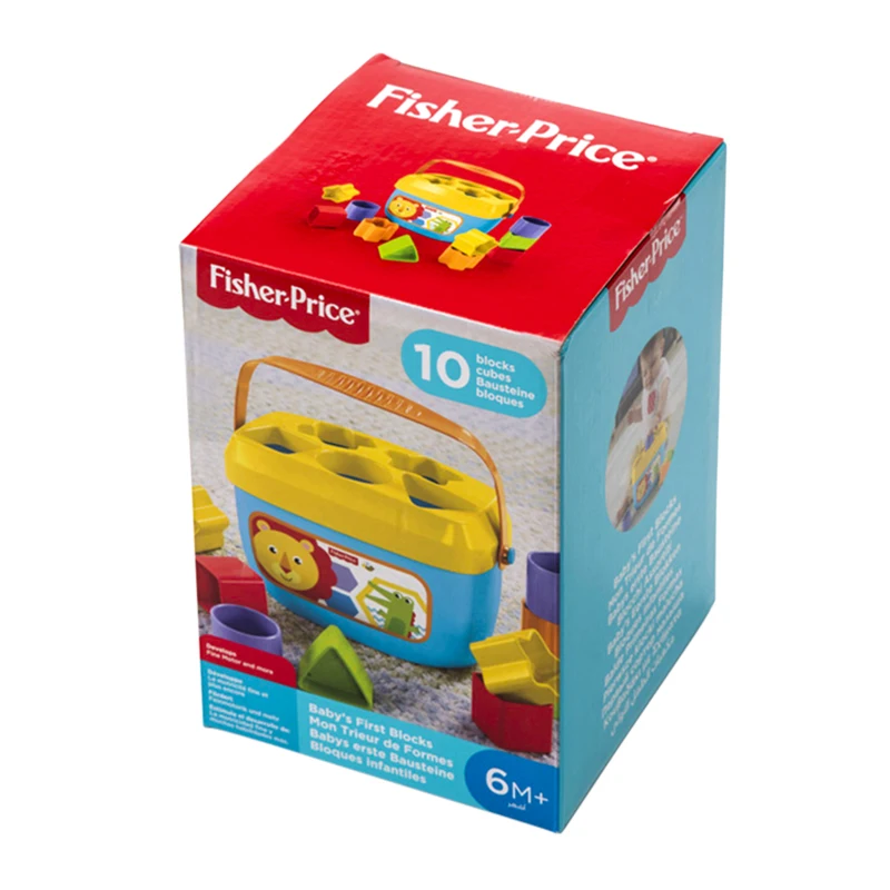 Fisher-Price FFC84 портативный конструктор для малышей + 6 месяцев Монтессори игра обучающая организация с различными цветами форм
