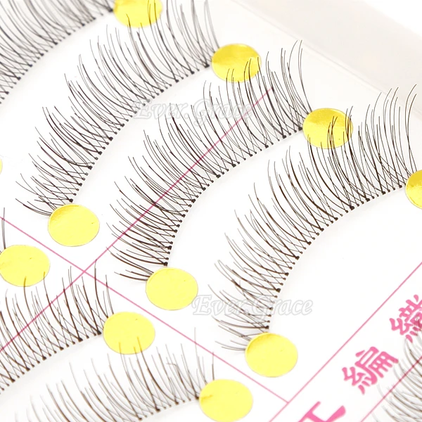 10 Pair Makeup Natural Long Handmade Soft False Eyelashes Eye Lash Wedding Party