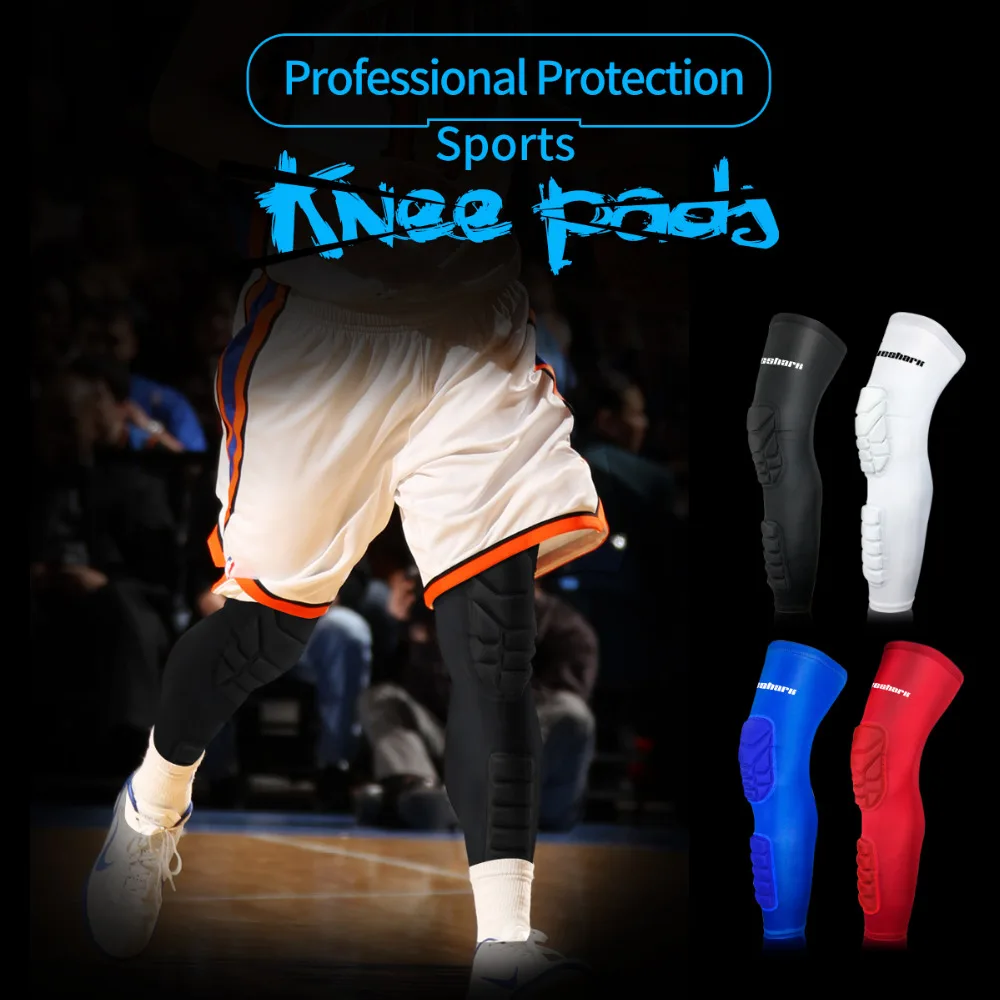 1 Pair Men Women Basketball Kneepads Shockproof Kneelets Brace Sports Football Calf Protection Anti-collision Foam Knee Pads