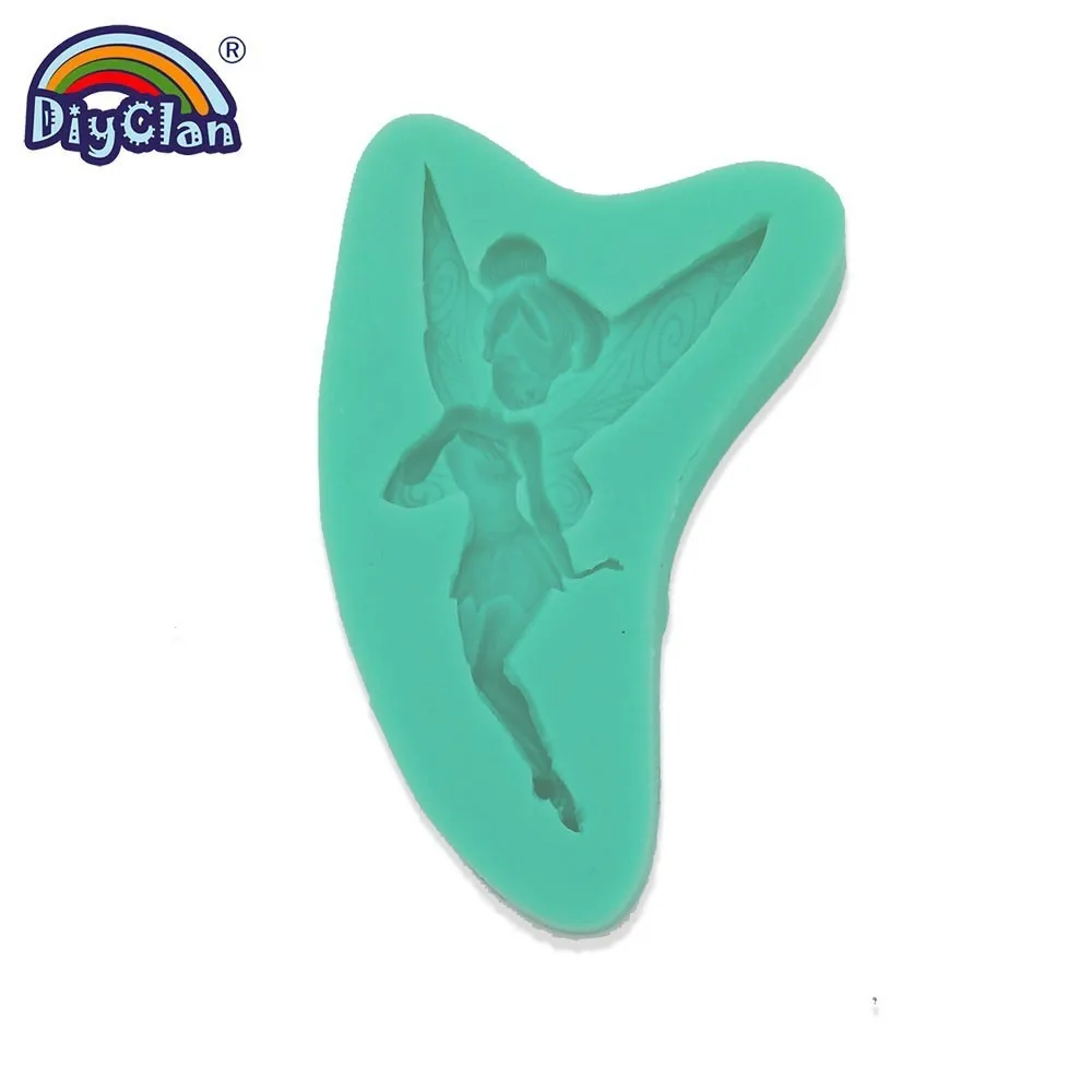 Elf Silicone Mold For Fondant Cake Decoration Flower Fairy Cartoon Character Polymer Clay Chocolate Baking Mold Tools