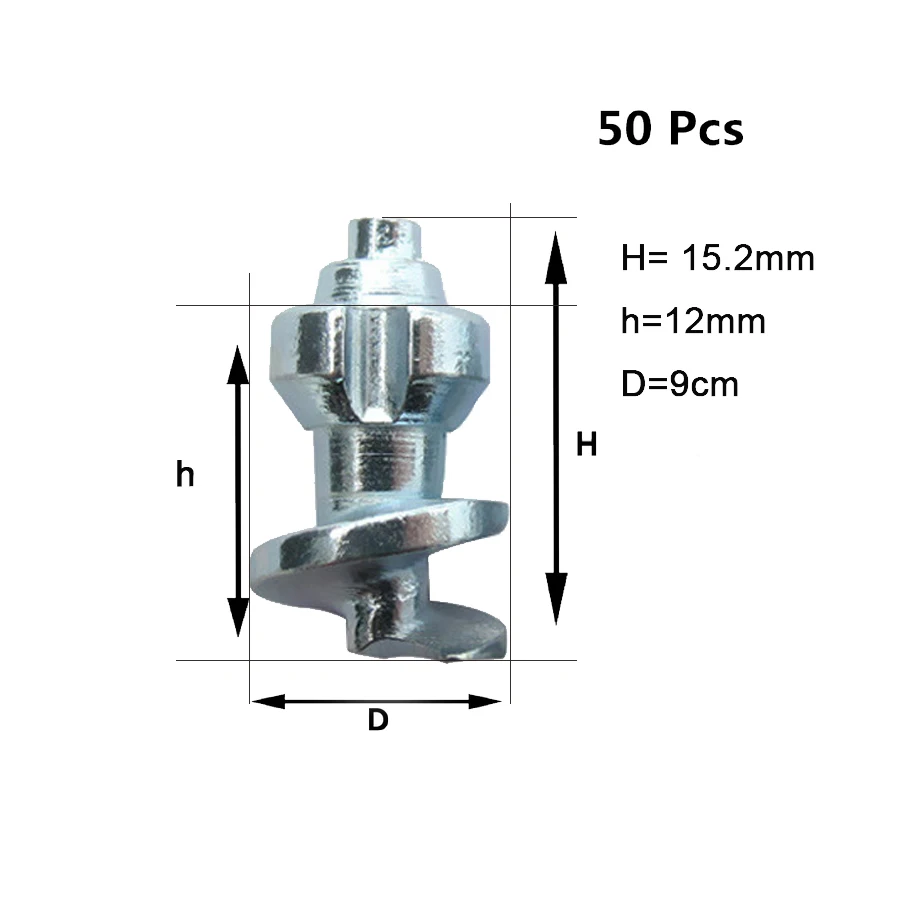 50pcs/lot 15.2mmx9mm Car Bike Motorcycle Wheel Tires Studs Screw Snow Spikes Chains Grip Winter