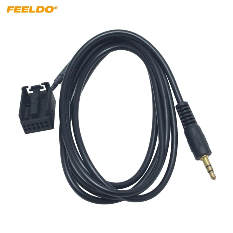 FEELDO 1PC Car 12PIN Audi Radio 3.5mm AUX-IN Adapter Cable For Opel CD30 MP3 CDC40 CD70 NAVI DVD90 NAVI AUX Wire #MX6000