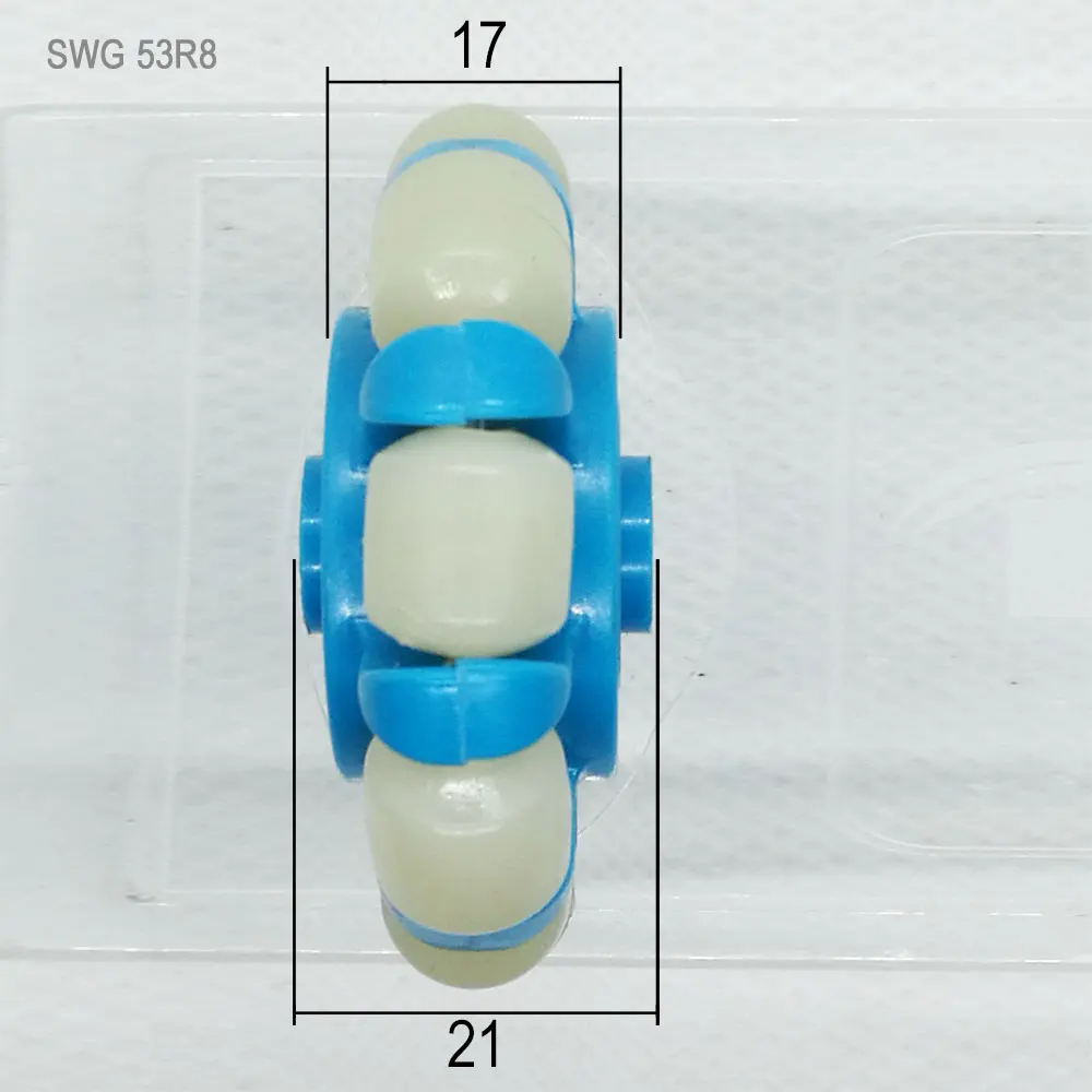 53mm 360 stopni POM plastikowe 2 wielu sposobów kierunki caster na szklany stół przenośnik rolki nylon ABS omni robot diy koła