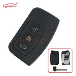 Kigoauto-funda de llave inteligente para Ford Focus Mondeo c-max, 3 botones, llave de emergencia incluida, HU101