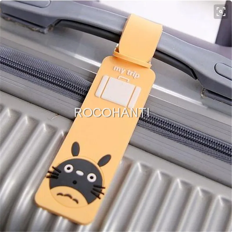 ROCOHANTI New Rubber Funky Travel Luggage Label Straps Suitcase Name ID Address Tags Luggage Tags for Gift Bags