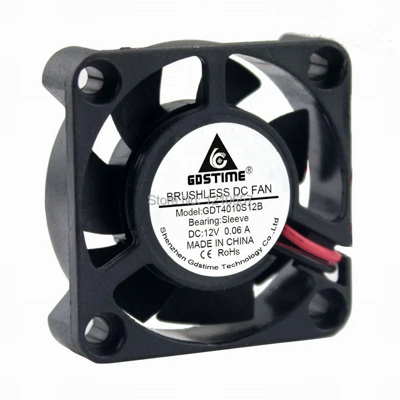 50PCS LOT Gdstime 4CM 40mm x 40mm x 10mm DC 12V 2P Brushless Cooling Fan