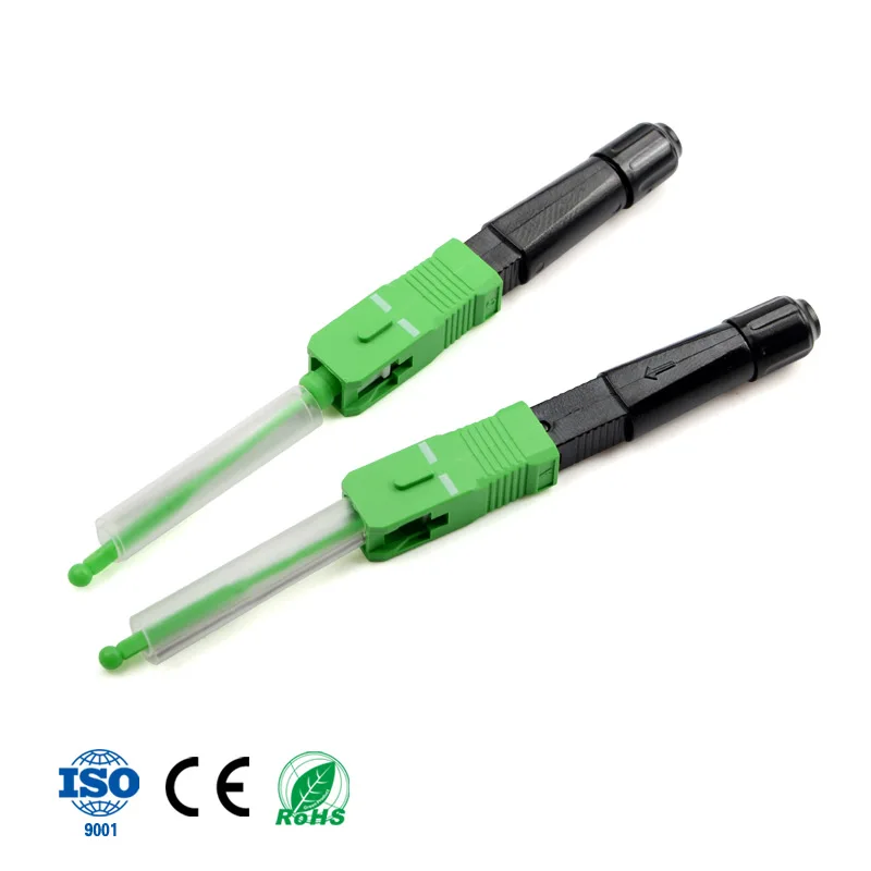 200 pcs/ lot Conectores SOC SC APC fast connector Assembly FTTH Fiber Optic Splicing Machine Hot melt