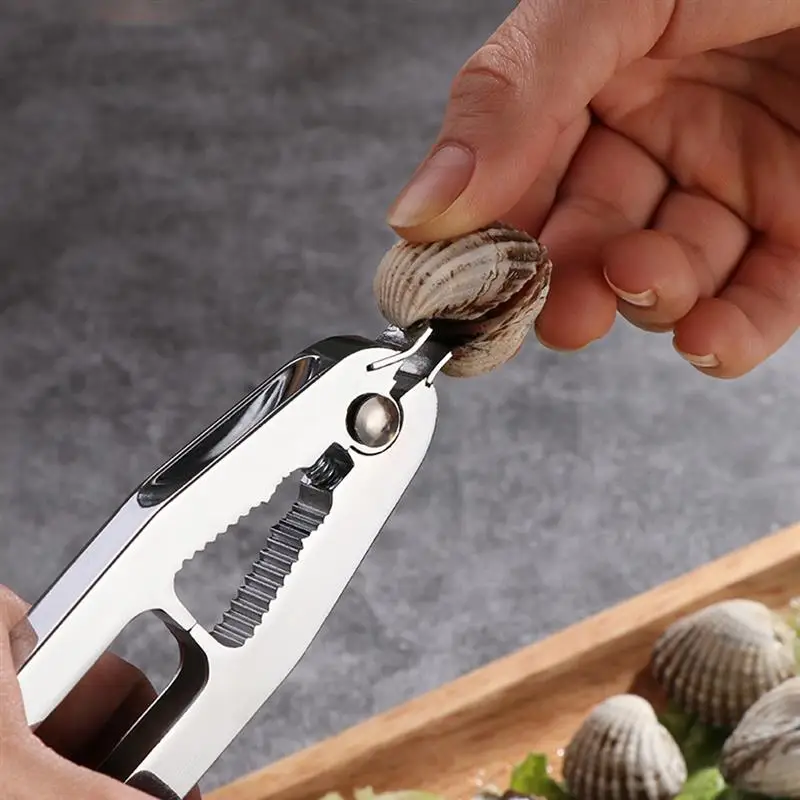 Convenience Clam Tool Zinc Alloy Multifunctional Clam Opening Device Food Clip Tableware Kitchen Tools Seafood Opening Tools