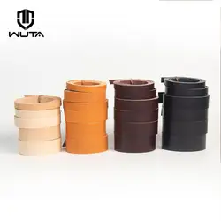 WUTA 8/10oz Leather Strap Belt Blank Strip Genuine Cowhide Tooling Veg Tanned Leather Shoulder & Butt Craft Hand Making Belt Tag