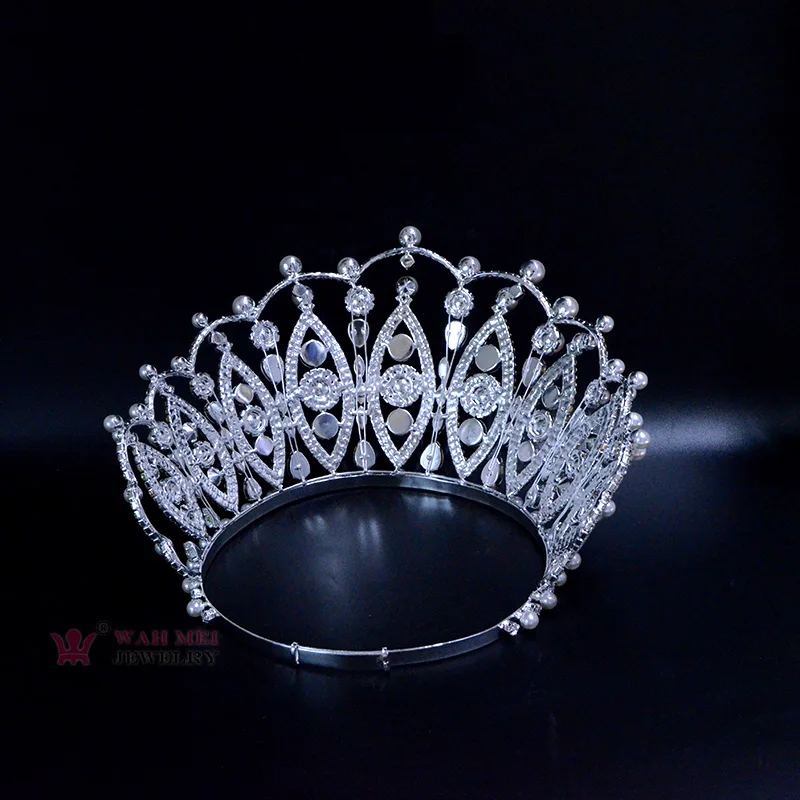 Imagem -05 - Pérola Pageant Crown High Grade Tiara Australian Crystal Hand Made Acessórios Hairwear Ajustável Mo265 Ajustável