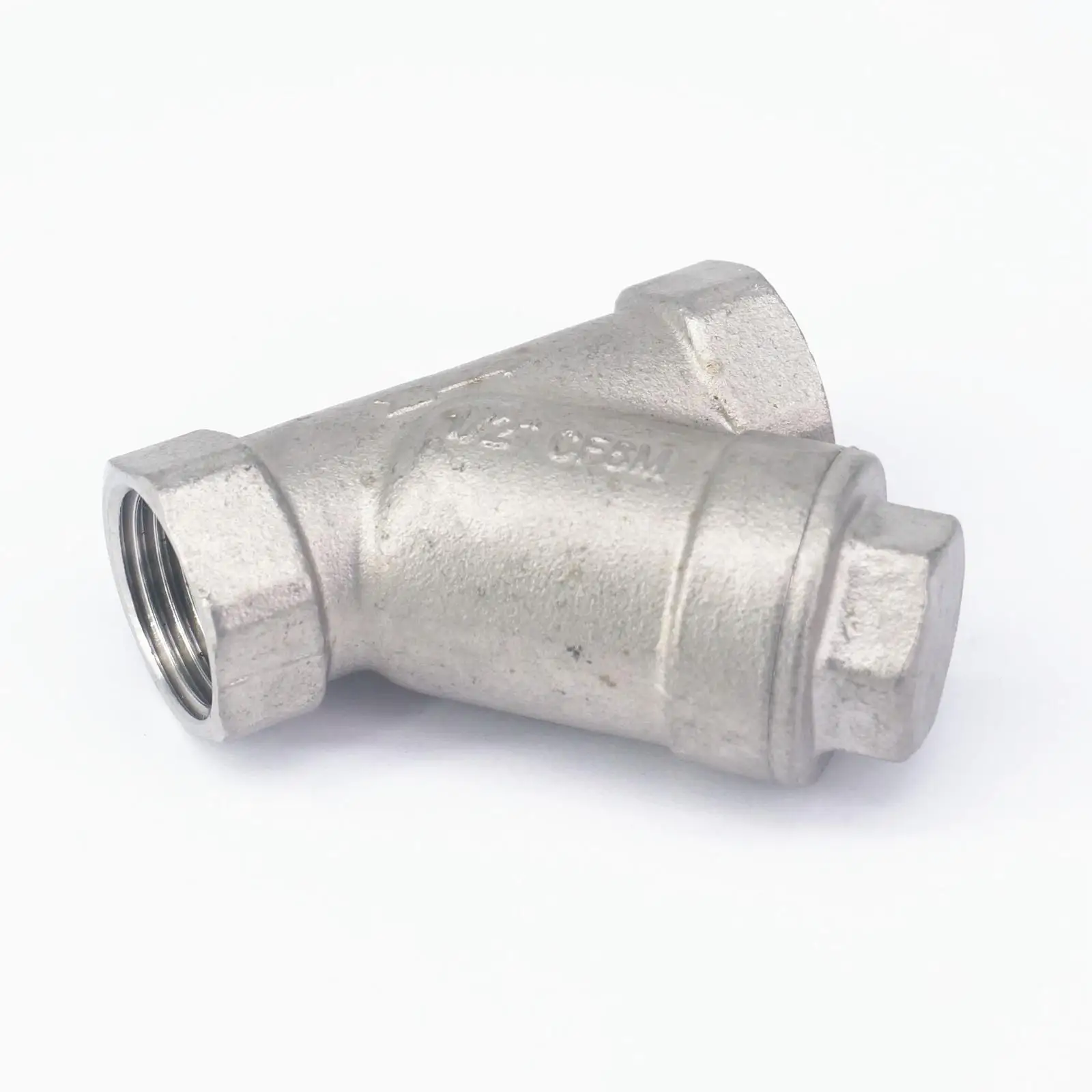 DN15 1/2" BSP Female Thread 304 Stainless Steel Inline Y Filter Strainer 229 PSI