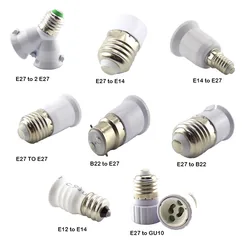 E27 to E14 to e12 GU10 B22 power plug Conversion LED lamp Bulbs Base Socket Converter Fireproof Holder Adapter Lamp Bulb Quality