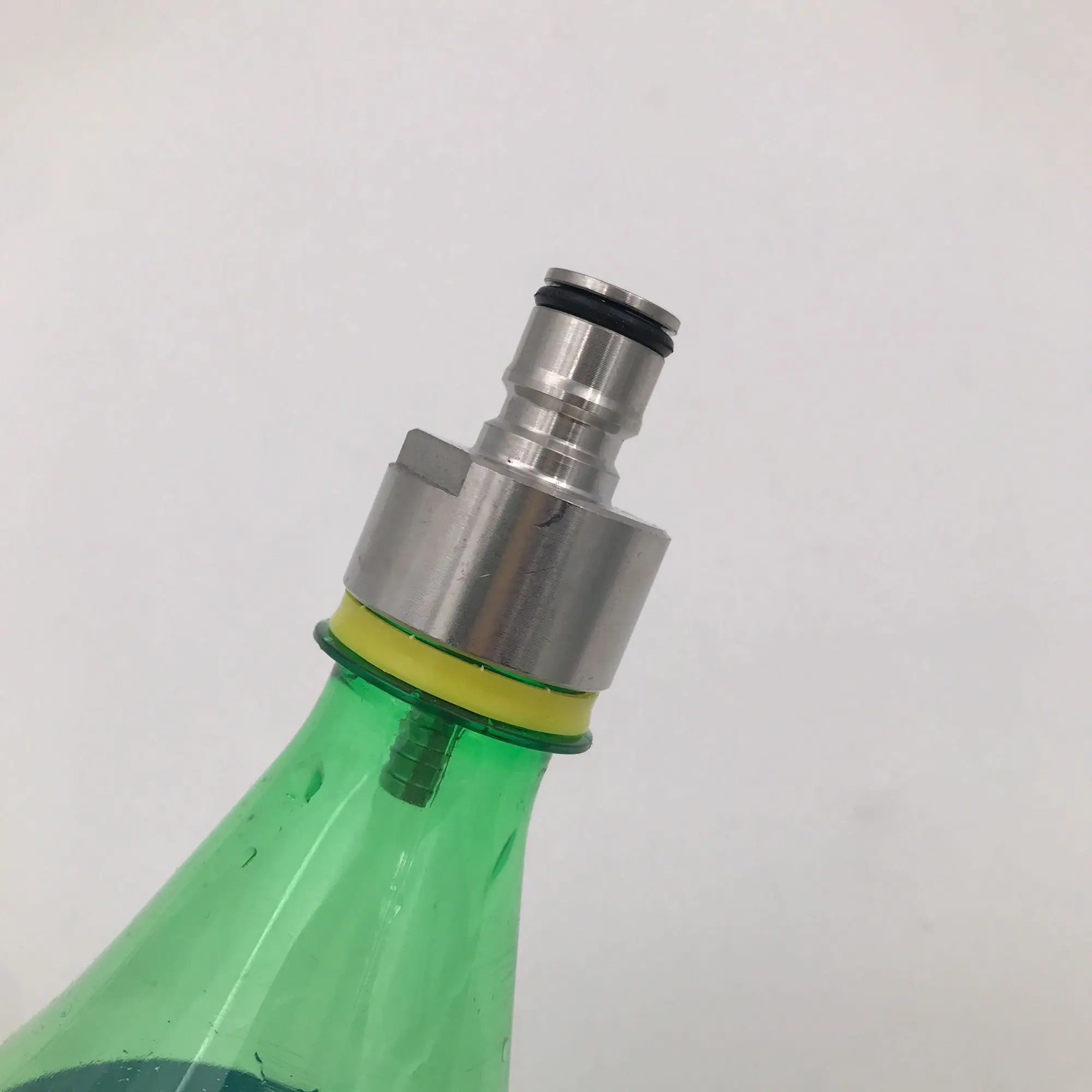 

Stainless Carbonation Cap w/ 5/16" Barb, Ball Lock Type, fit soft drink PET bottles, Homebrew Kegging