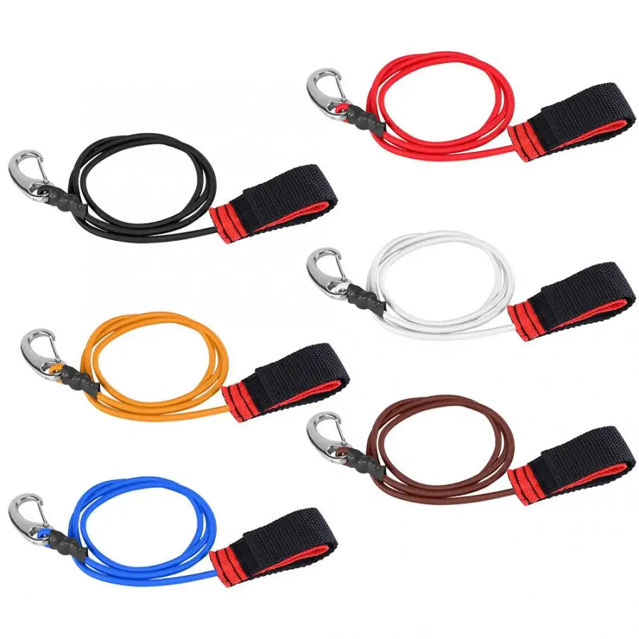 Elastic String Boating Kayak Paddle Safety Rod Leash with Carabiner for Paddling Rowing Boats Kayak Accessories