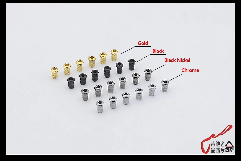 1 Set (6Pcs) GuitarFamily Through Body String Ferrules / String Bushings  For Electric Guitar Front  ( #0898 ) MADE IN KOREA