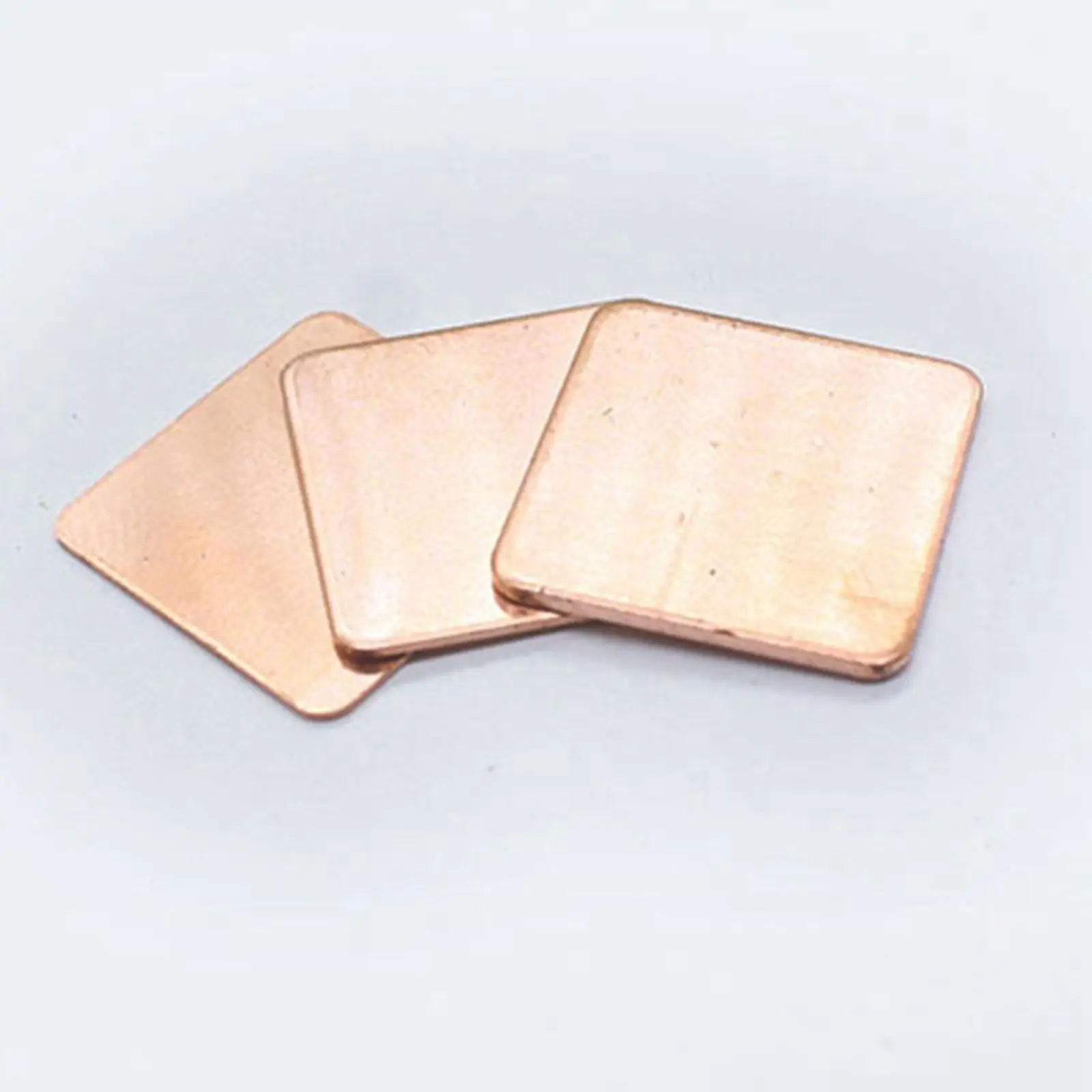 10PCS 0.1-3mm Thickness 15x15mm Copper Heatsink Laptop CPU Thermal Cooling Shim