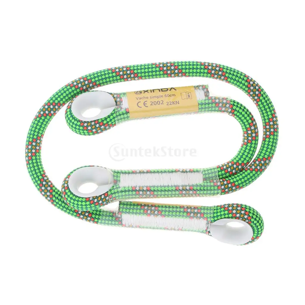 22kN Prusik Cord Loop for Climbing Tree Arborist Rescue Mountaineering Equipment Y / V Type Lanyard Optional