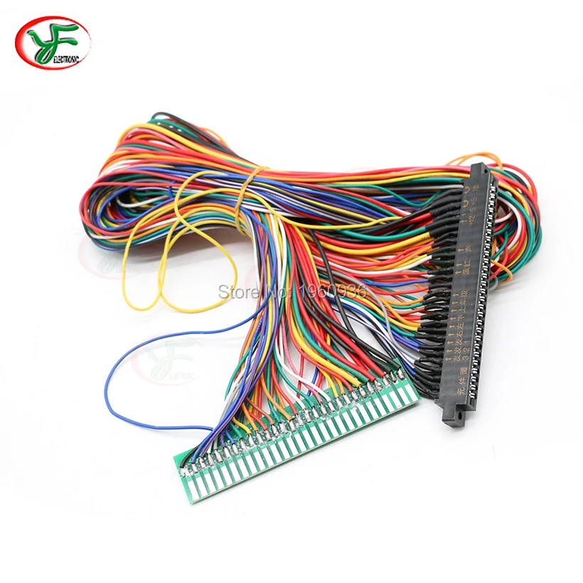 60/100cm 28pin Jamma Extend Wires With Gold Finger Male Female Connectors Cable Extender Arcade Game Machine Cabinet Accessories