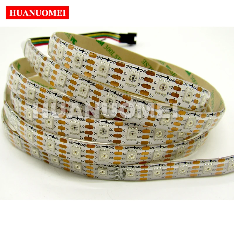 5V 72LEDs/m APA102 LED Strip Waterproof IP65 Digital Flexible Tape Pixel 5050 SMD RGB TV Lights Lamp,5M/Roll,White PCB