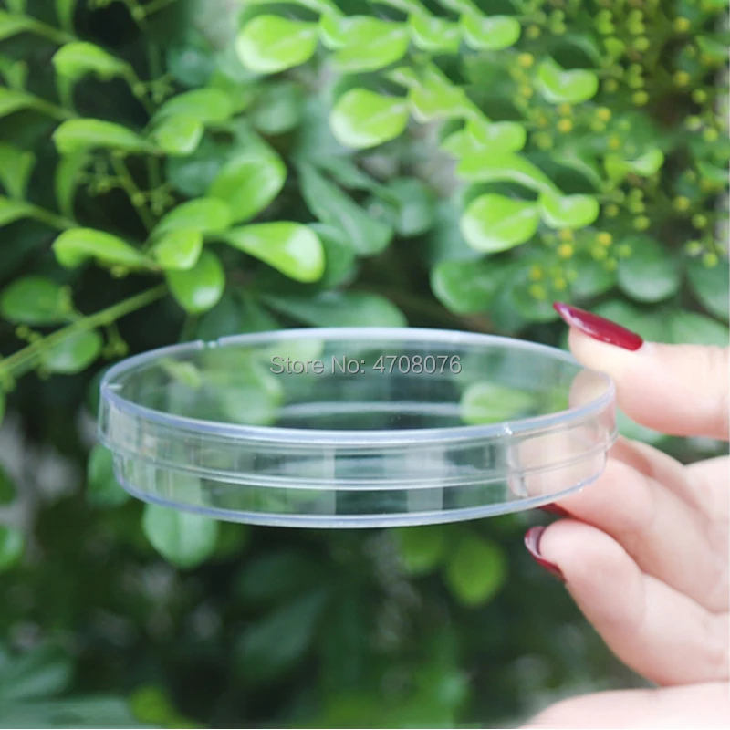 PS Petri dishes with cover sterile disposable Plastic culture dish Cultural Petri dish for lab experiments dia 90mm 10sets/pack