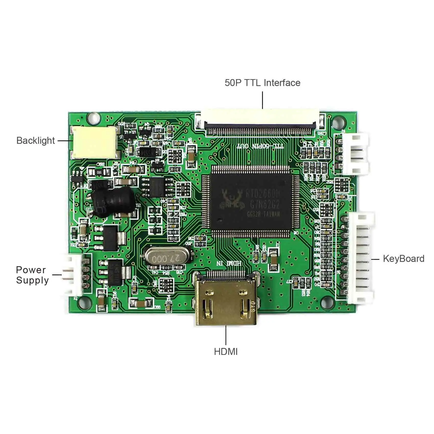 HD Serta Input LCD Controller Board Bekerja untuk 8 "800X600 EJ080NA-05A AT080TN52 Layar LCD